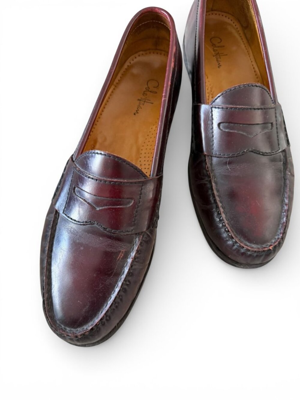 COLE HAAN Mens Brown Leather Loafer Dress Shoes Size 9.5 - Picture 3 of 4